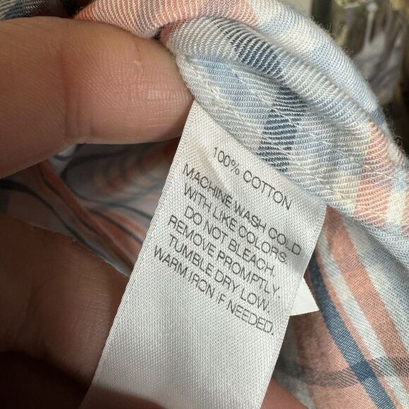 Vineyard Vines Slim Crosby Shirt S Men Orange Gray Plaid Cotton - Picture 7 of 8